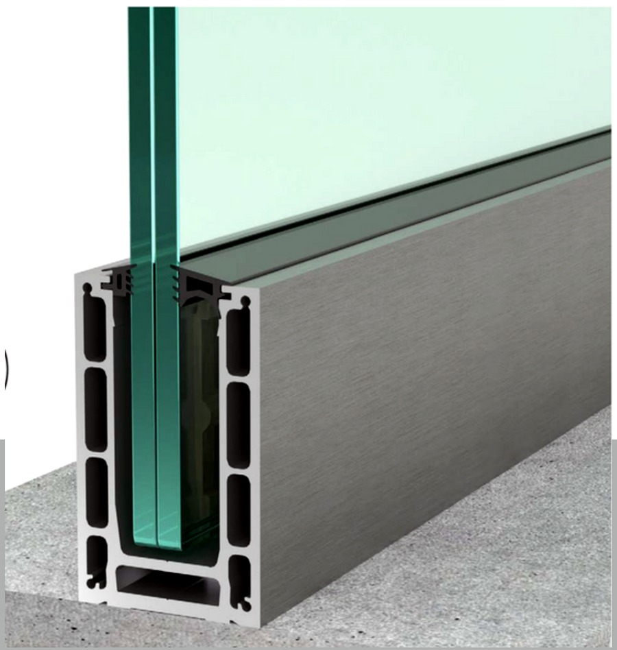 Profil FBL115 pentru balustradă din sticlă